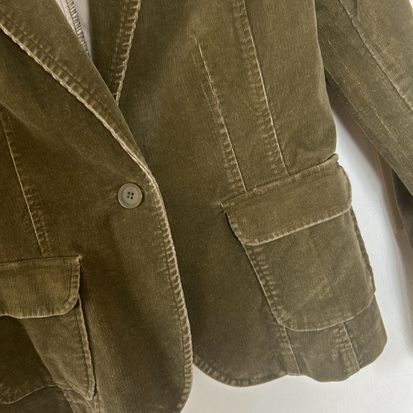 Olive green corduroy INC blazer - Picture 3 of 5